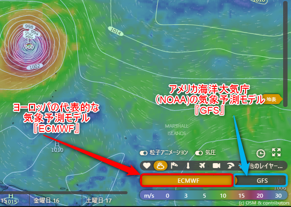 ECMWFとGFS
