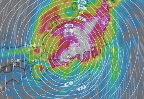12日23時ECMWF4雨