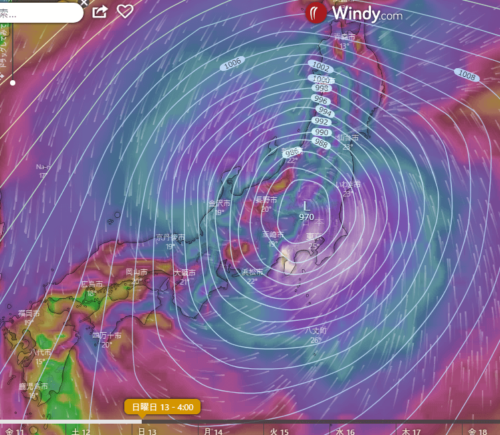 13日4時風