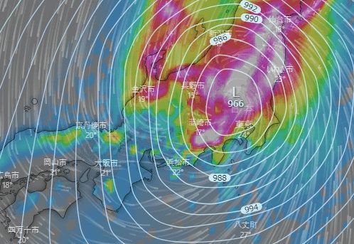 13日3時ECMWF4雨