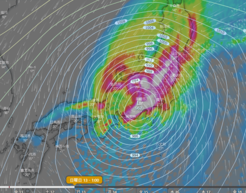 13日1時雨