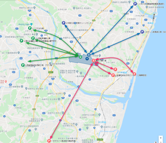 新田原基地駐車場MAP
